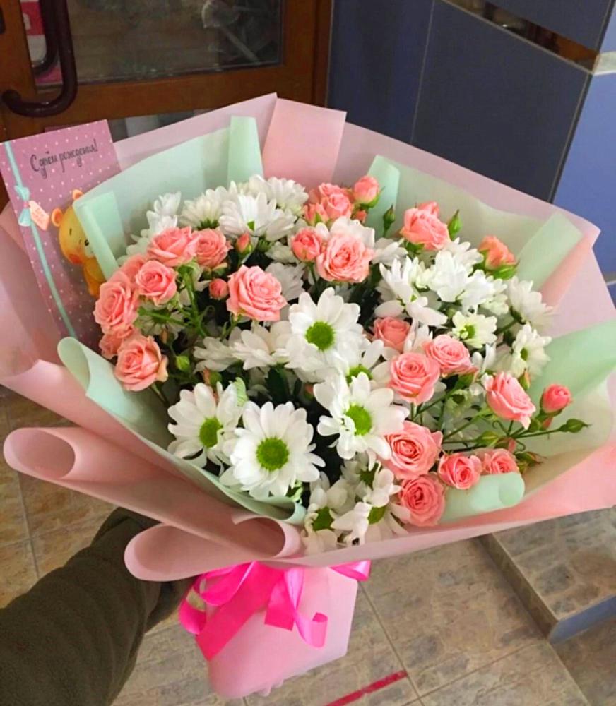 Букет цветов из: Розы и Хризантемы в Алтуде