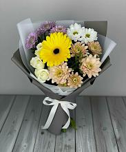 Букет цветов из:  Розы, Герберы и Хризантемы #REPLACE_PRED# Алтуде