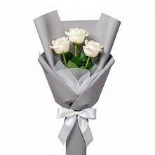 Букет 3 белые розы #REPLACE_PRED# Алтуде