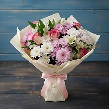 Букет цветов из:  Хризантемы, Альстромерии и Розы в Алтуде