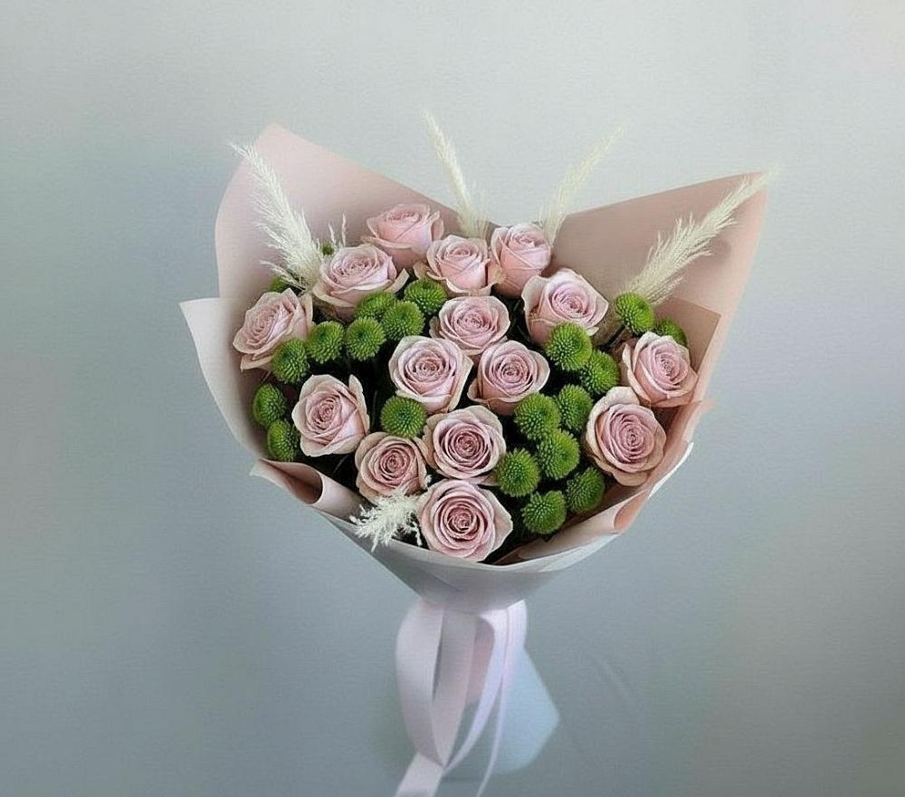 Букет цветов из: Розы и Хризантемы в Алтуде