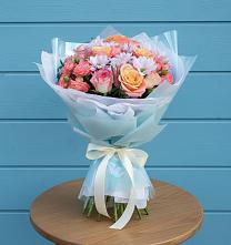 Букет цветов из:  Хризантемы и Розы #REPLACE_PRED# Алтуде