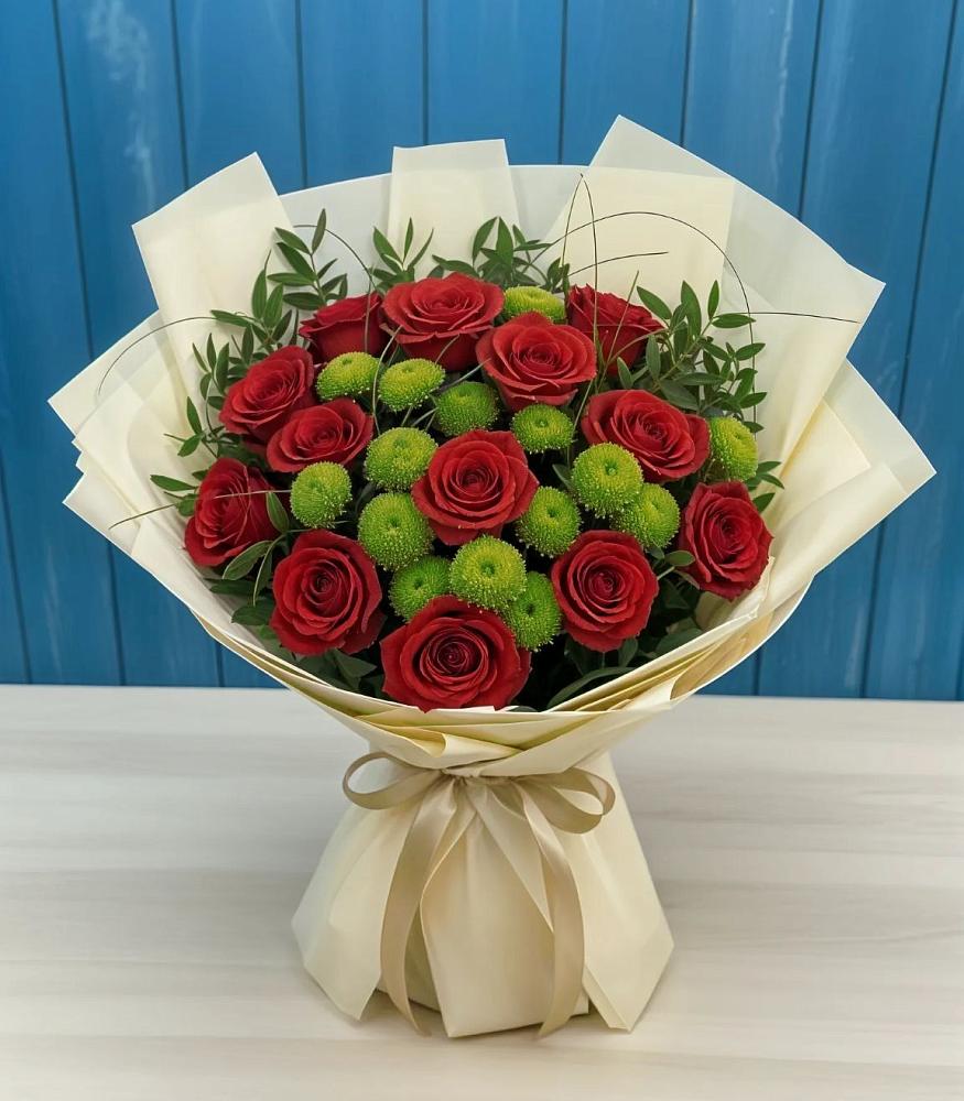 Букет цветов из: Розы и Хризантемы в Алтуде