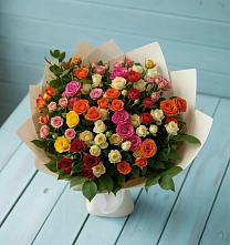Букет Микс из разноцветных кустовых роз #REPLACE_PRED# Алтуде